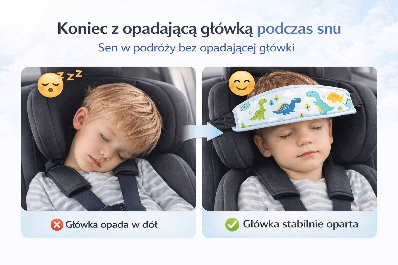 SleepyHead – Opaska podtrzymująca głowę dziecka