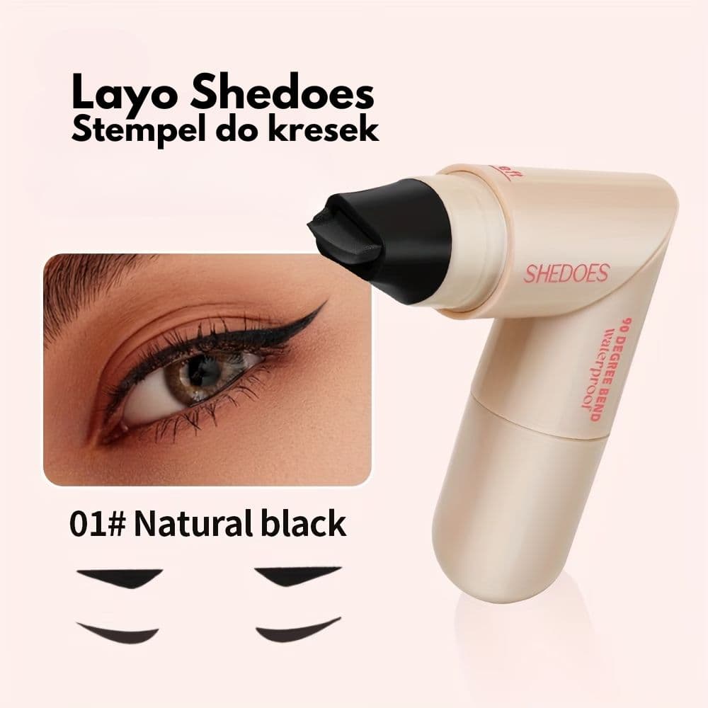 EYELINER w pisaku z dwoma końcówkami. Obrotowy, precyzyjny, utrwalający kontur, długotrwały, wodoodporny, szybkoschnący.