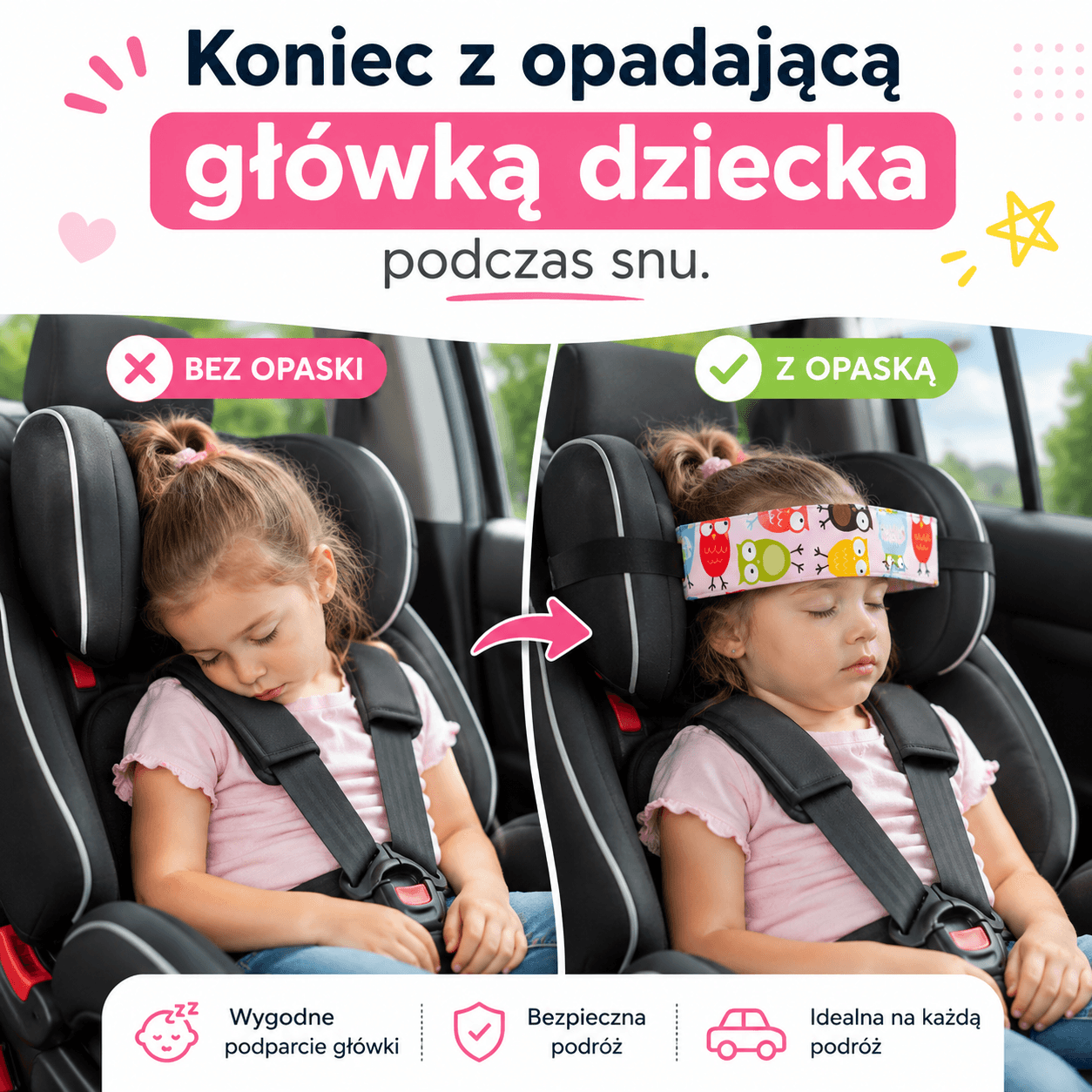 SleepyHead – Opaska podtrzymująca głowę dziecka