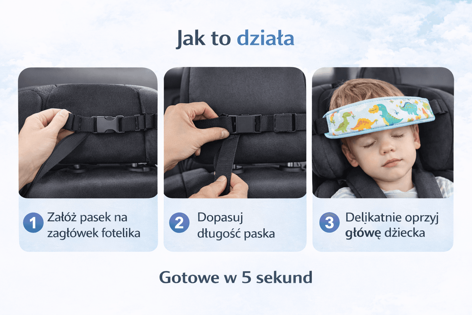 SleepyHead – Opaska podtrzymująca głowę dziecka