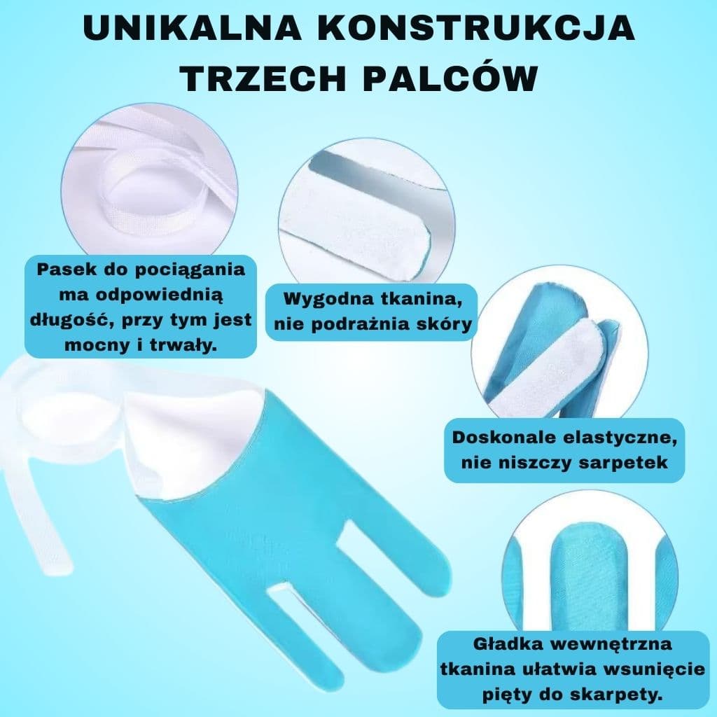 WKŁADAK - łatwe zakładanie skarpet.